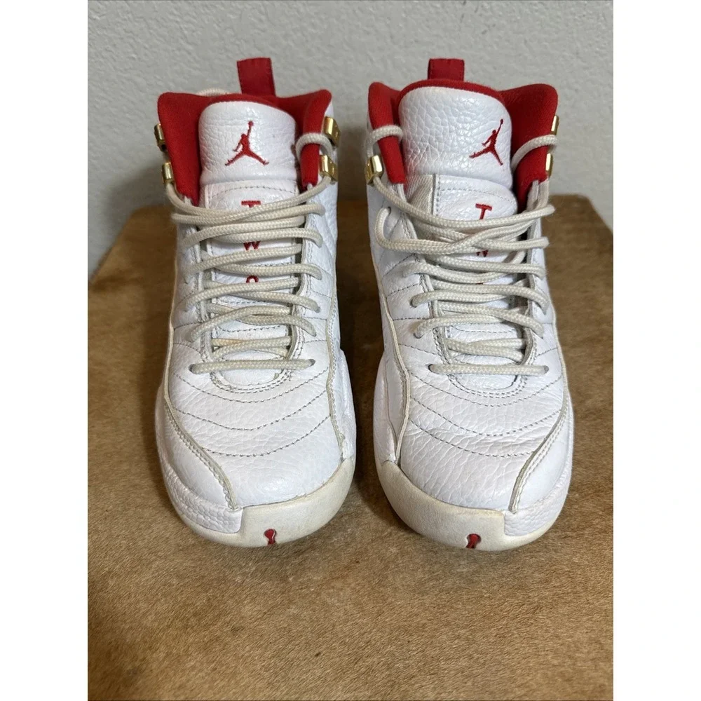 Nike Air Jordan 12 Retro FIBA 2019 White/University Red/Metallic Gold Men Sz. 5